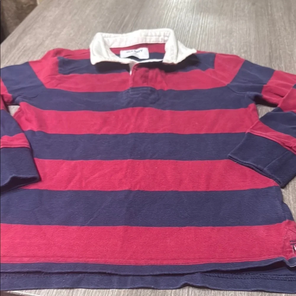 Old Navy Navy and Red Striped Polo
